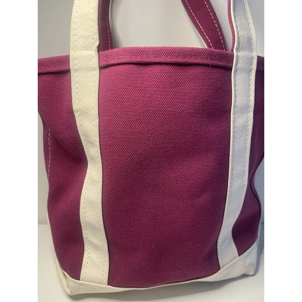 Vintage L.L. Bean Boat & Tote Two Tone Purple Wine RARE Made in USA EUC 90s VTG